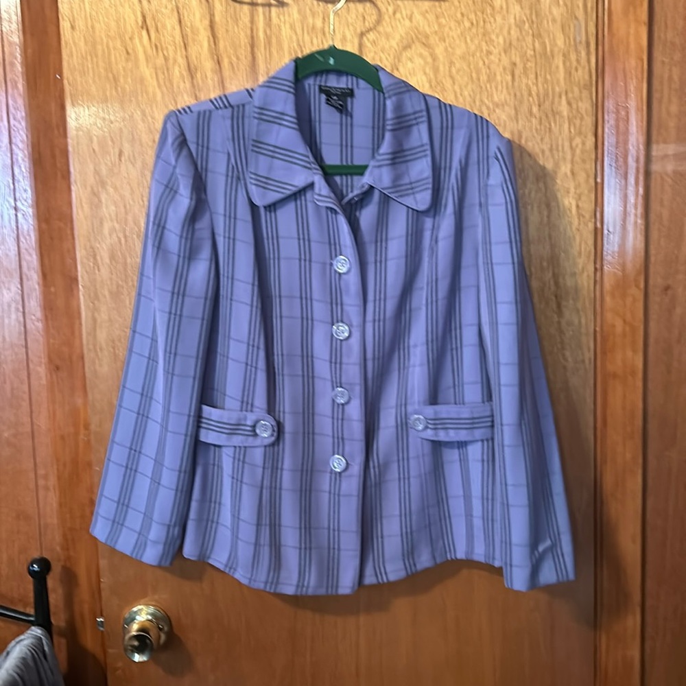 Purple and black petite jacket